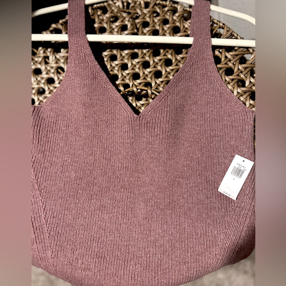 Old Navy Mauve Purple Sweater Tank Top